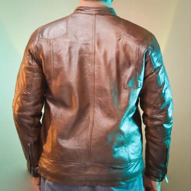 Terry Brown – Sheep Leather Jacket (1737) – Triple Stitched