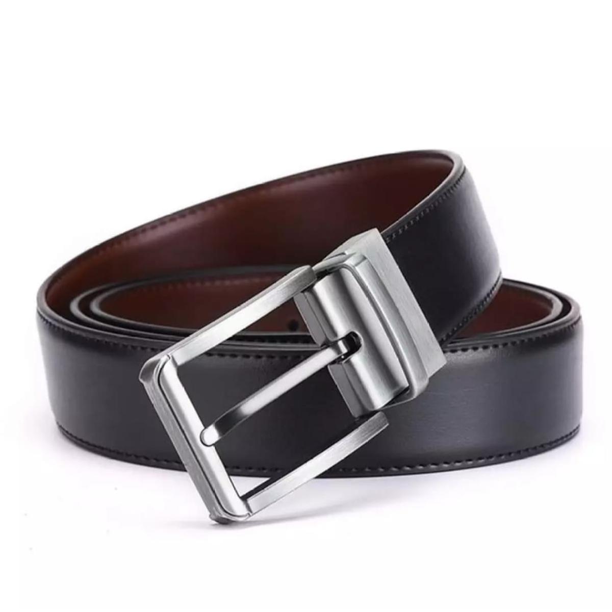 Men reversible leather belt for formal dress