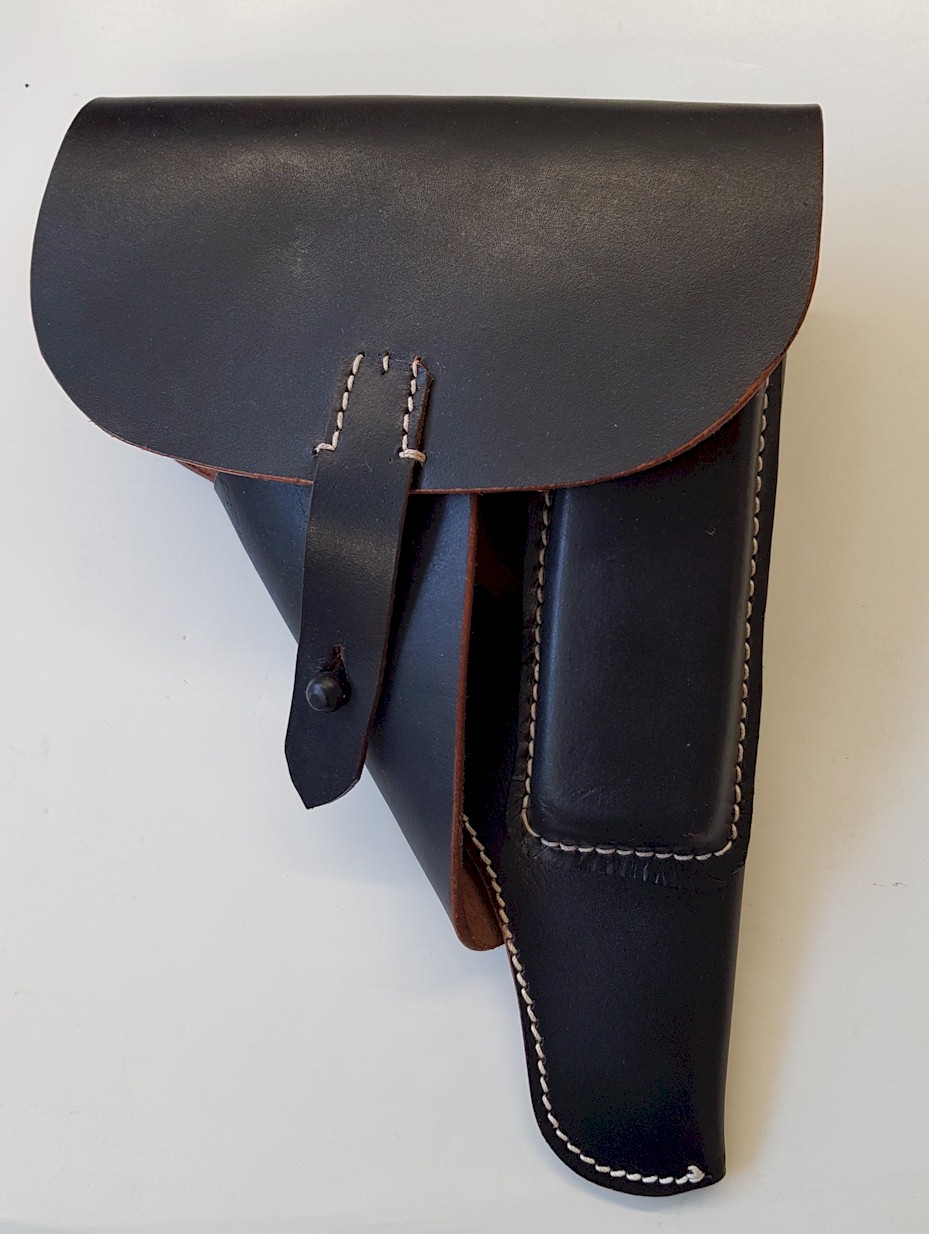 German P38 Soft Shell Black Holster – Leather